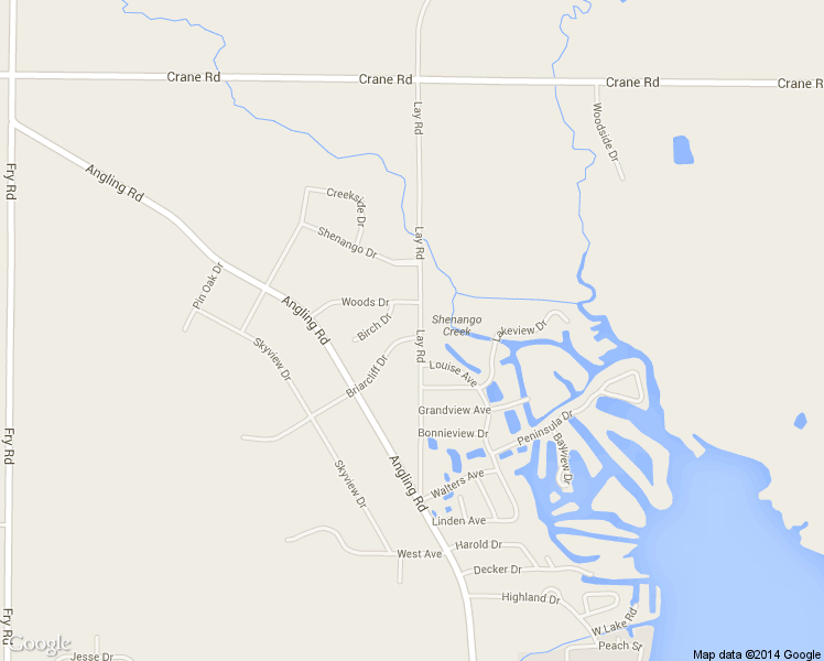 map of restaurants, bars, coffee shops, grocery stores, and more near 5500 Briarcliff Dr in Edinboro