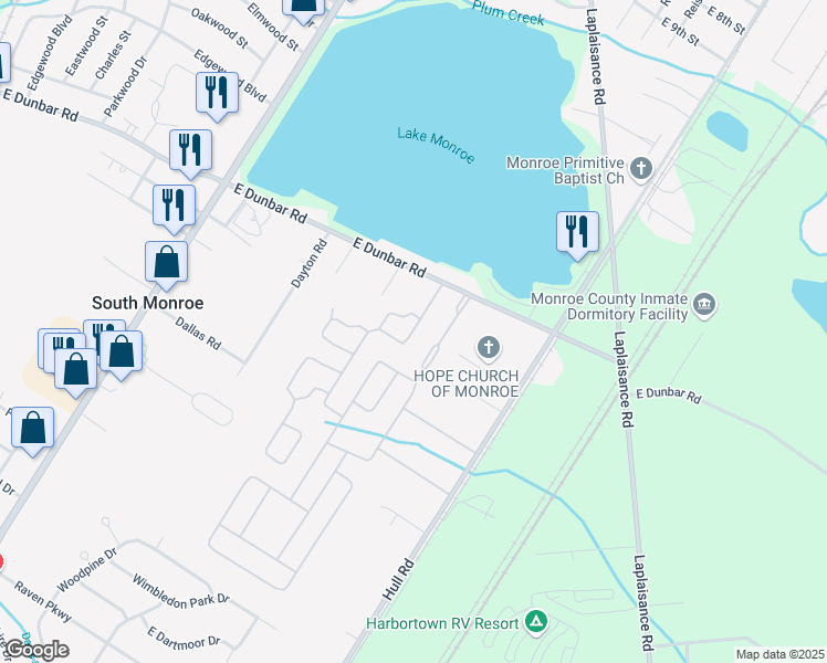 map of restaurants, bars, coffee shops, grocery stores, and more near 450 Pine Cone Trail in Monroe