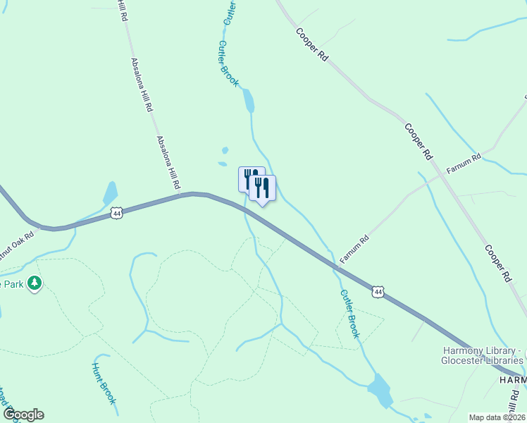 map of restaurants, bars, coffee shops, grocery stores, and more near 401 Putnam Pike in Glocester