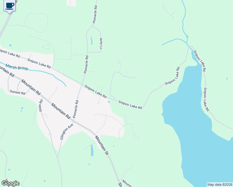 map of restaurants, bars, coffee shops, grocery stores, and more near 67 1/2 Snipsic Lake Road in Ellington