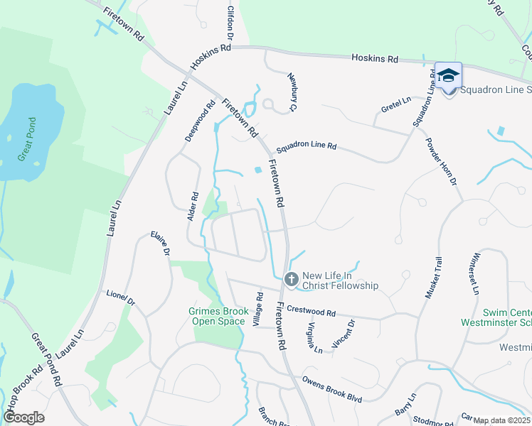 map of restaurants, bars, coffee shops, grocery stores, and more near 283 Firetown Road in Simsbury