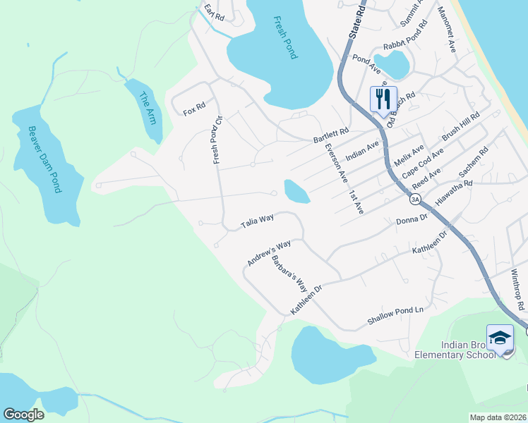 map of restaurants, bars, coffee shops, grocery stores, and more near 54 Talia Way in Plymouth