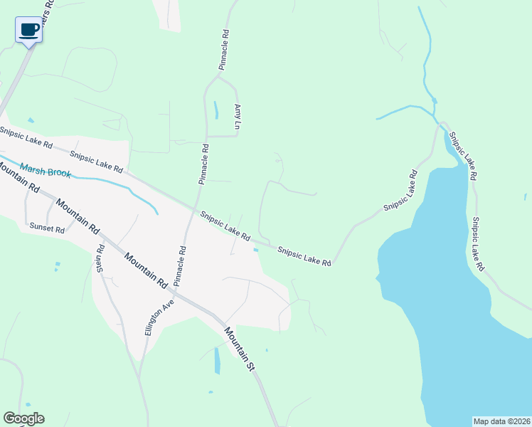 map of restaurants, bars, coffee shops, grocery stores, and more near 4 Setting Sun Trail in Ellington