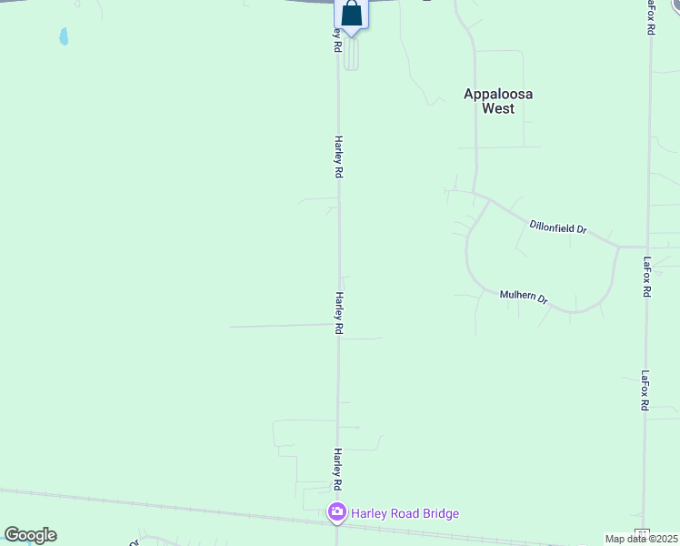 map of restaurants, bars, coffee shops, grocery stores, and more near Harley Road in Elburn