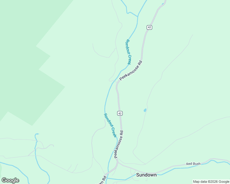 map of restaurants, bars, coffee shops, grocery stores, and more near 21 Peekamoose Road in Grahamsville