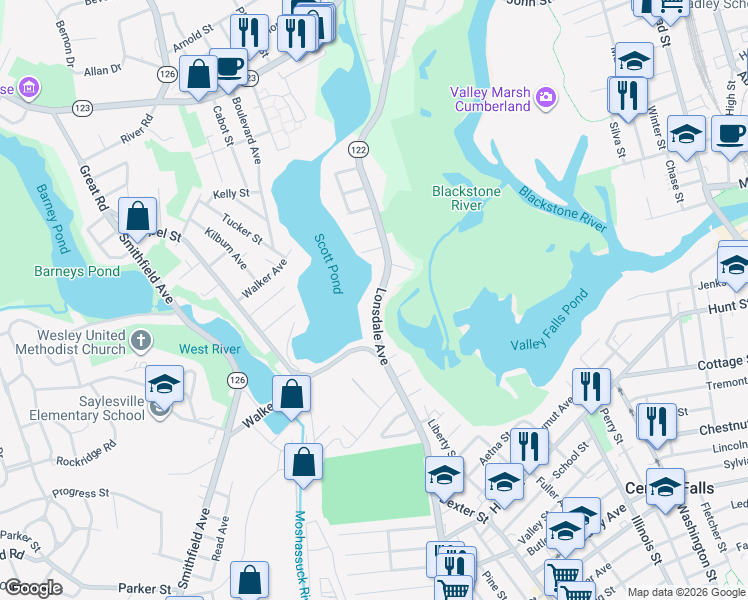 map of restaurants, bars, coffee shops, grocery stores, and more near 1172 Lonsdale Avenue in Lincoln