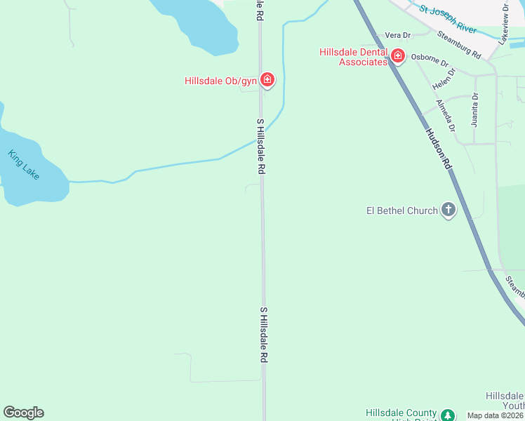 map of restaurants, bars, coffee shops, grocery stores, and more near 2041 South Hillsdale Road in Hillsdale