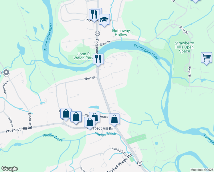 map of restaurants, bars, coffee shops, grocery stores, and more near 17 Darwyn Drive in Windsor