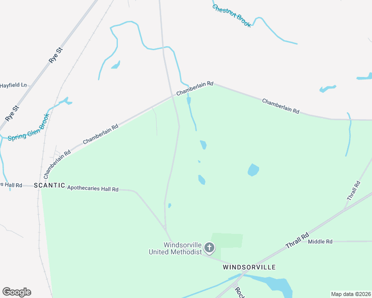 map of restaurants, bars, coffee shops, grocery stores, and more near 105 Windsorville Road in East Windsor