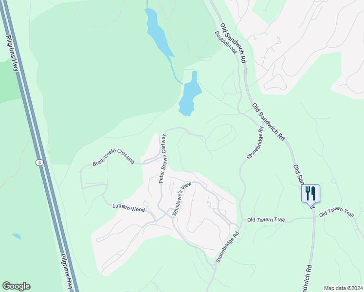 map of restaurants, bars, coffee shops, grocery stores, and more near 2 Abigails Path in Plymouth