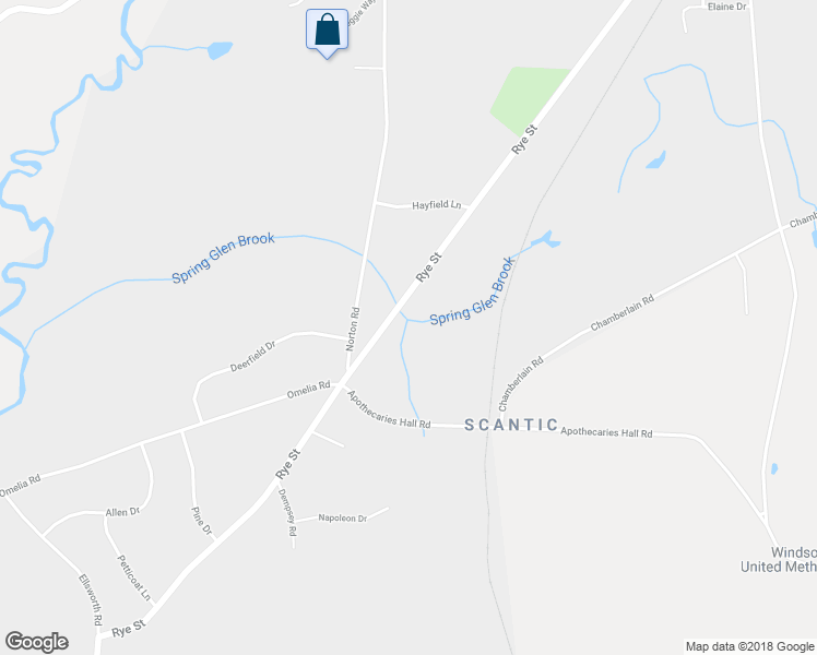 map of restaurants, bars, coffee shops, grocery stores, and more near 119 Rye Street in East Windsor