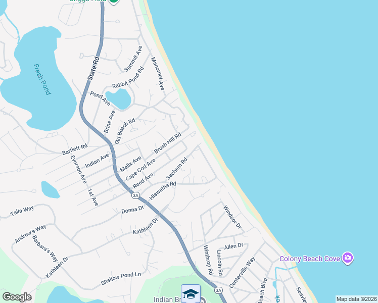 map of restaurants, bars, coffee shops, grocery stores, and more near 64 Sachem Road in Plymouth