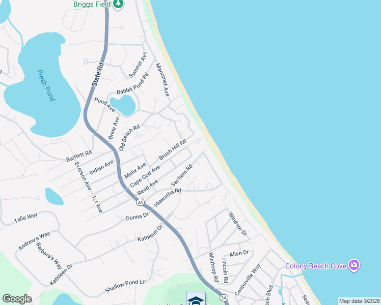 map of restaurants, bars, coffee shops, grocery stores, and more near 64 Sachem Road in Plymouth