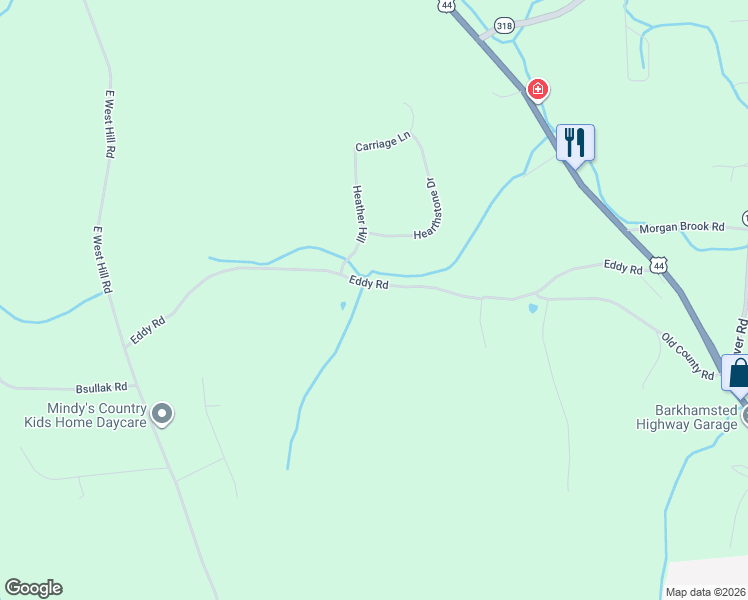 map of restaurants, bars, coffee shops, grocery stores, and more near 9 Heritage Way in Barkhamsted