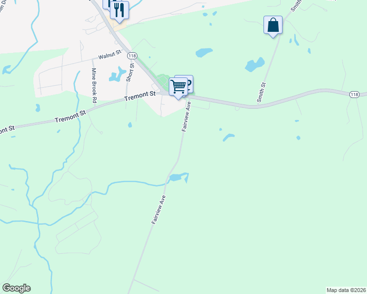 map of restaurants, bars, coffee shops, grocery stores, and more near 25 Fairview Avenue in Rehoboth