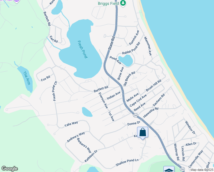 map of restaurants, bars, coffee shops, grocery stores, and more near 12 Chapman Lane in Plymouth
