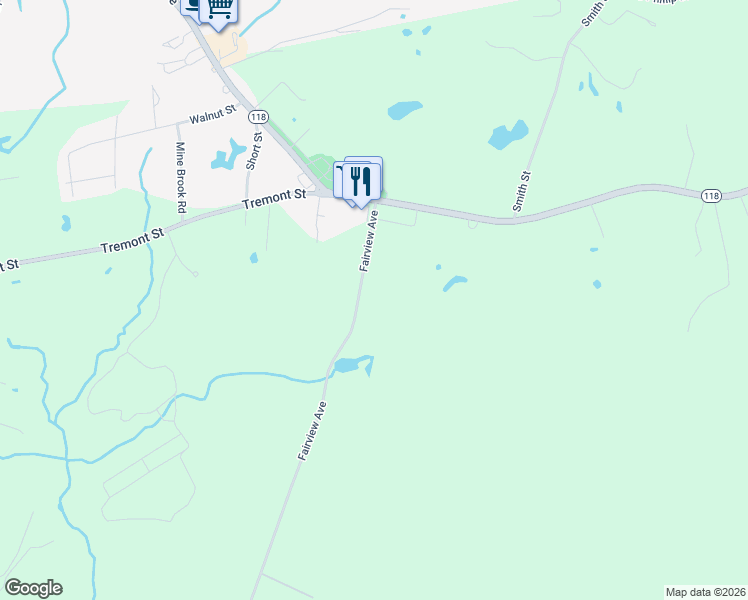 map of restaurants, bars, coffee shops, grocery stores, and more near 25 Fairview Avenue in Rehoboth