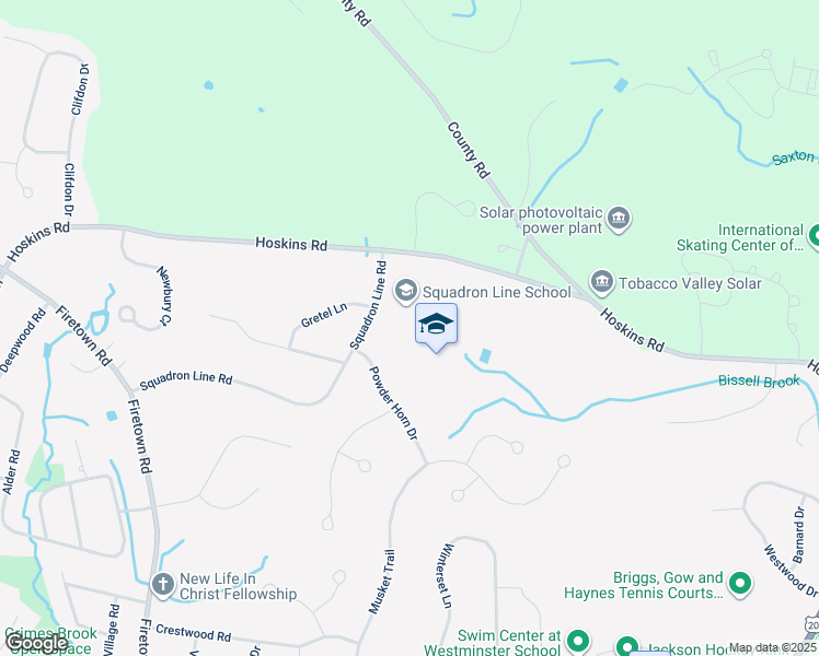 map of restaurants, bars, coffee shops, grocery stores, and more near 44 Squadron Line Road in Simsbury