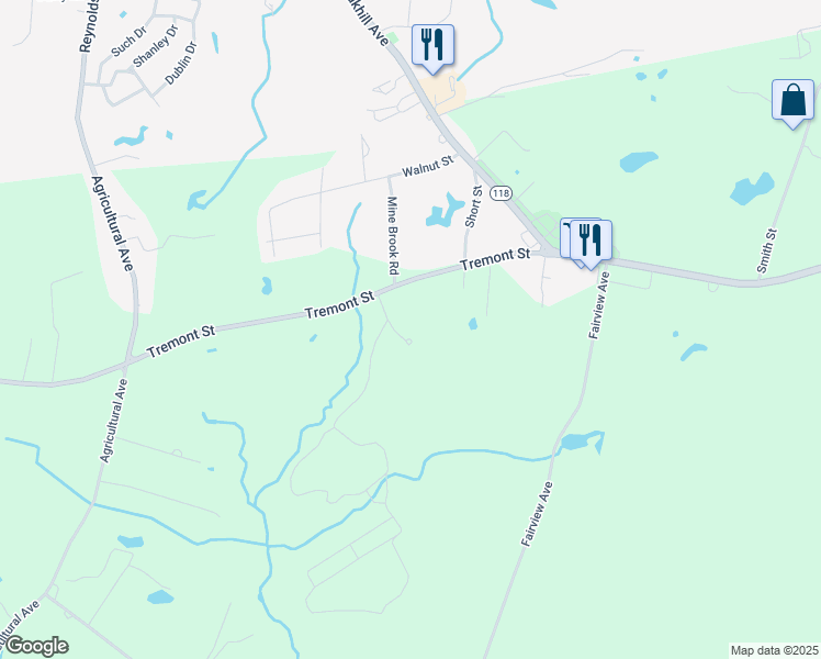 map of restaurants, bars, coffee shops, grocery stores, and more near 25 Jameson Drive in Rehoboth
