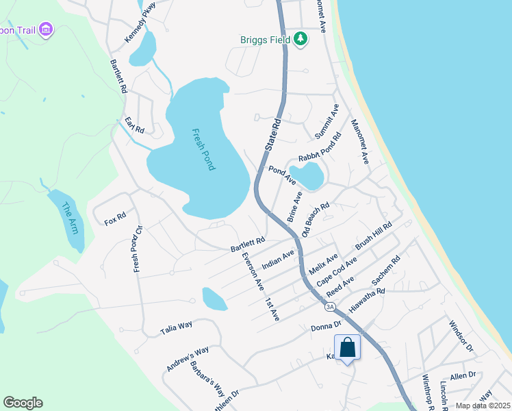 map of restaurants, bars, coffee shops, grocery stores, and more near 12 Chapman Lane in Plymouth