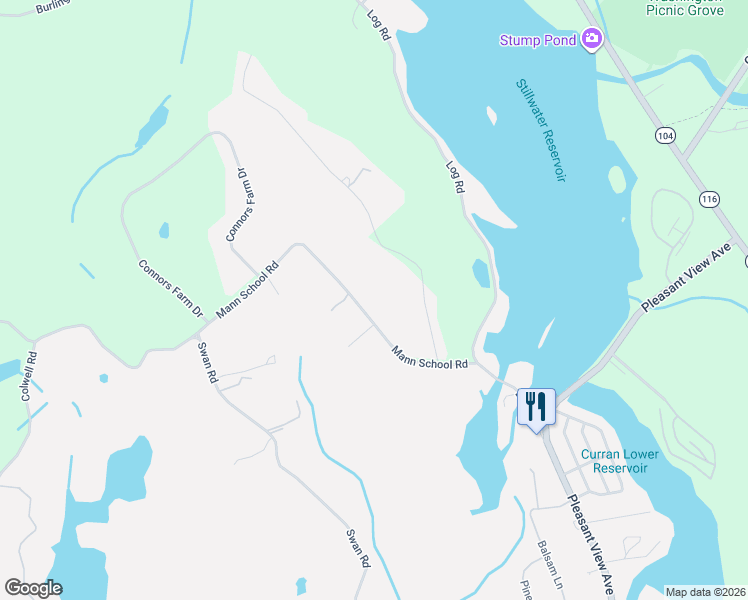 map of restaurants, bars, coffee shops, grocery stores, and more near 4 Apple Orchard Lane in Smithfield