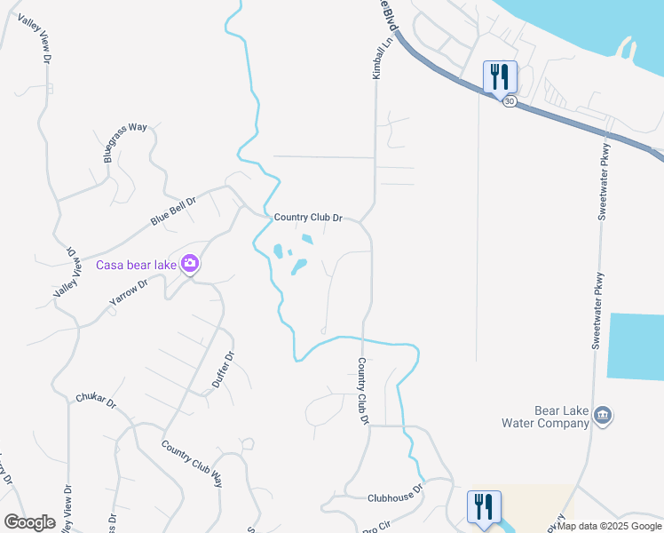 map of restaurants, bars, coffee shops, grocery stores, and more near 2485 Foxridge Road in Garden City