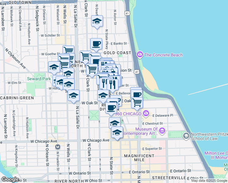 1031 North Rush Street, Chicago IL Walk Score