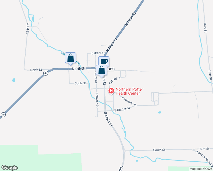 map of restaurants, bars, coffee shops, grocery stores, and more near 516 Main Street in Ulysses