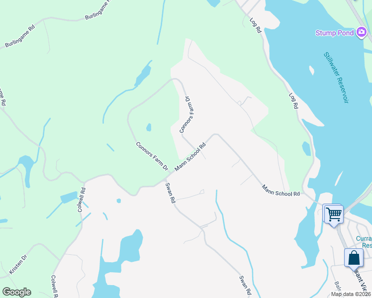 map of restaurants, bars, coffee shops, grocery stores, and more near 89 Mann School Road in Smithfield