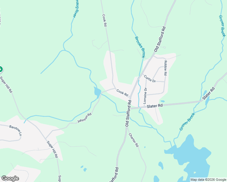 map of restaurants, bars, coffee shops, grocery stores, and more near 24 Cook Road in Tolland