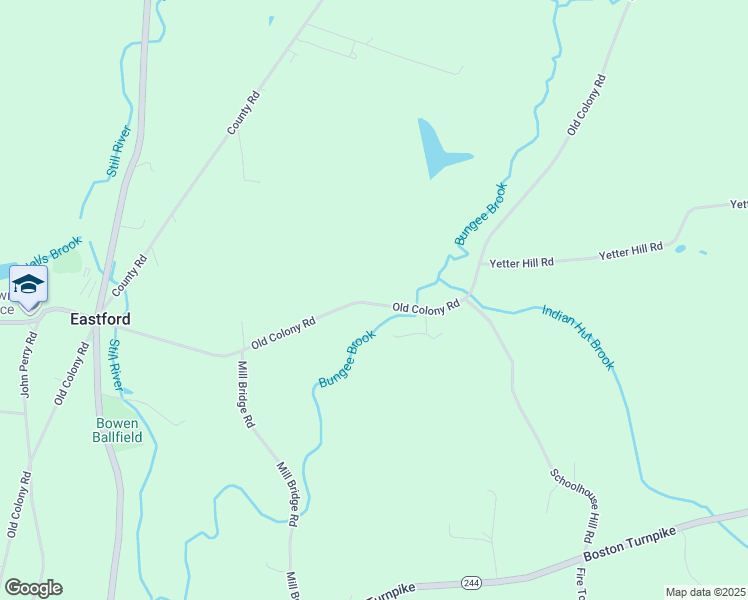 map of restaurants, bars, coffee shops, grocery stores, and more near 333 Old Colony Road in Eastford