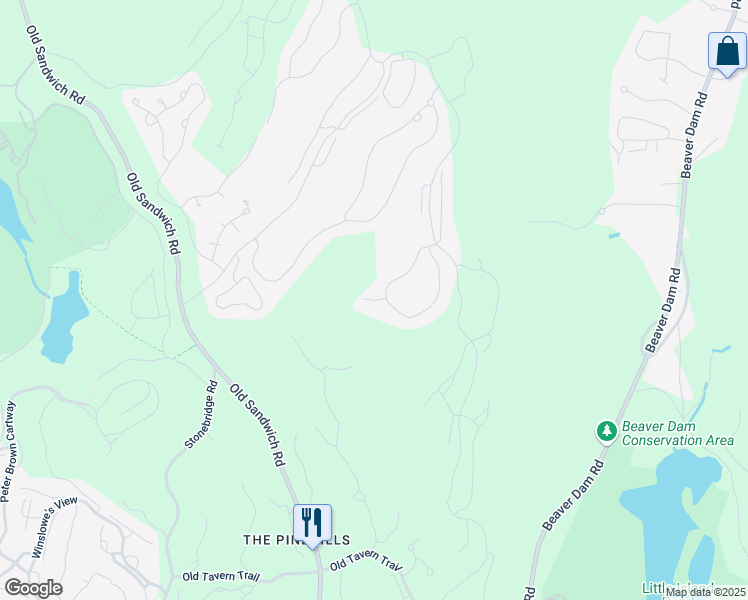 map of restaurants, bars, coffee shops, grocery stores, and more near Pemberton Trail in Plymouth