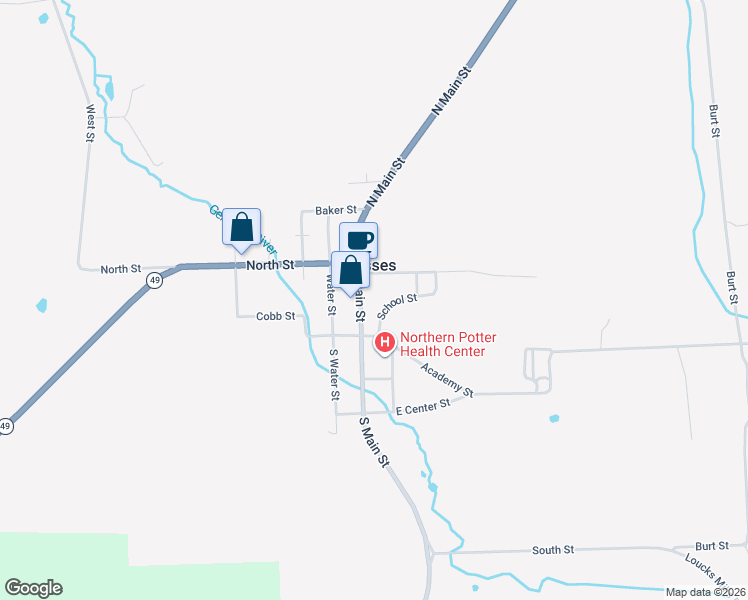 map of restaurants, bars, coffee shops, grocery stores, and more near 516 Main Street in Ulysses