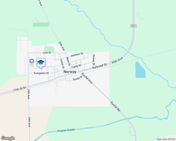 map of restaurants, bars, coffee shops, grocery stores, and more near 115 Euclid Avenue in Norway