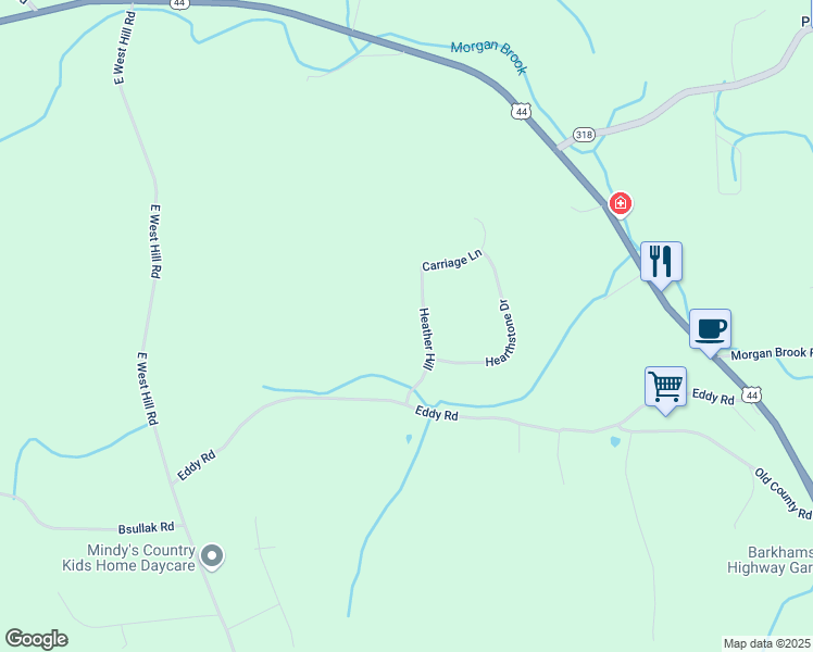 map of restaurants, bars, coffee shops, grocery stores, and more near 5 Carriage Lane in Barkhamsted