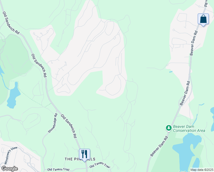 map of restaurants, bars, coffee shops, grocery stores, and more near Pemberton Trail in Plymouth