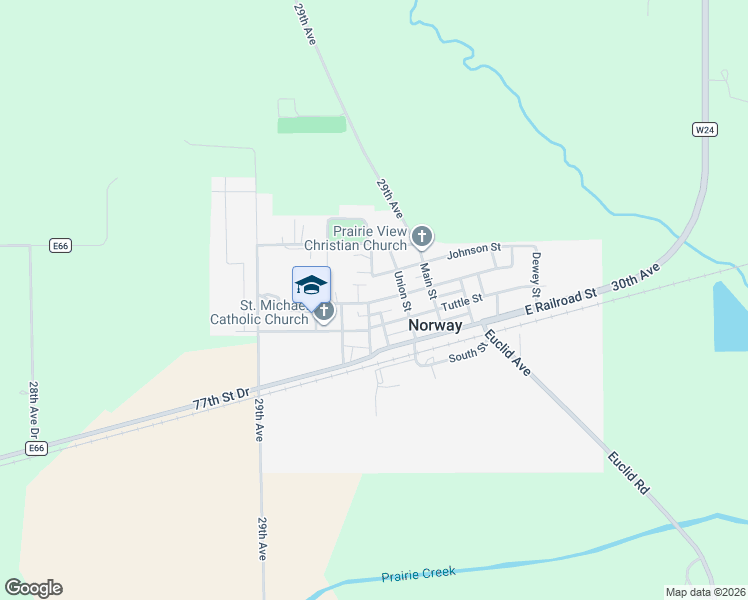 map of restaurants, bars, coffee shops, grocery stores, and more near 302 Schinker Street in Norway