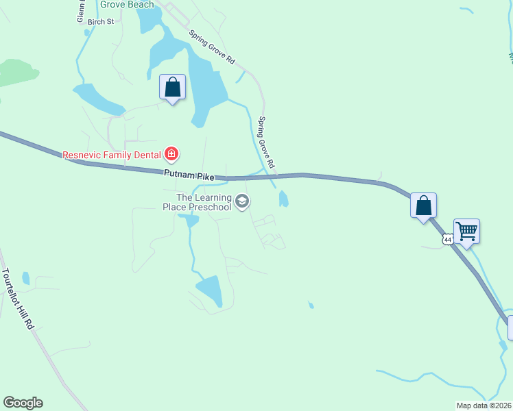 map of restaurants, bars, coffee shops, grocery stores, and more near 16 Terry Lane in Glocester