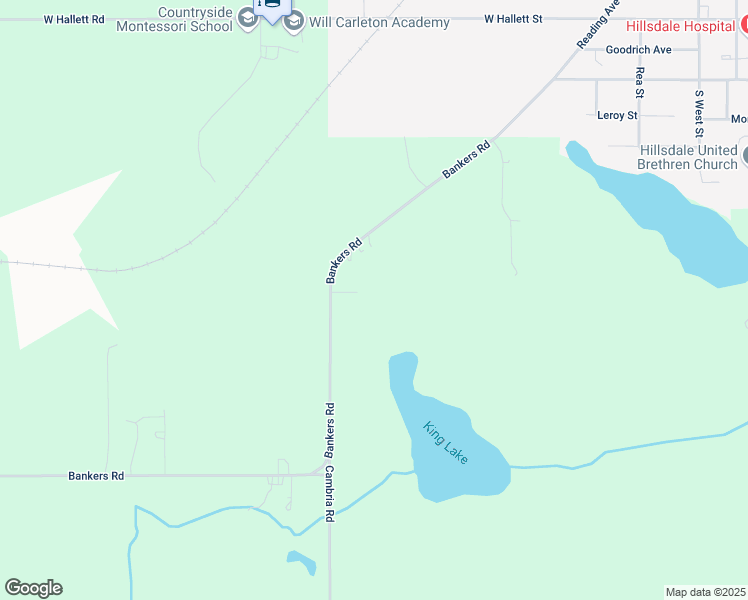 map of restaurants, bars, coffee shops, grocery stores, and more near 1613 Bankers Road in Hillsdale