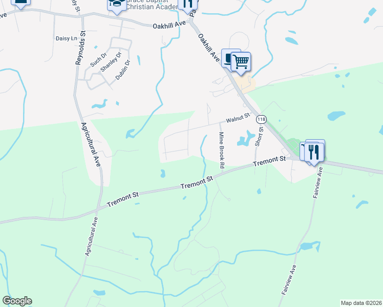 map of restaurants, bars, coffee shops, grocery stores, and more near 19 Marion Street in Rehoboth