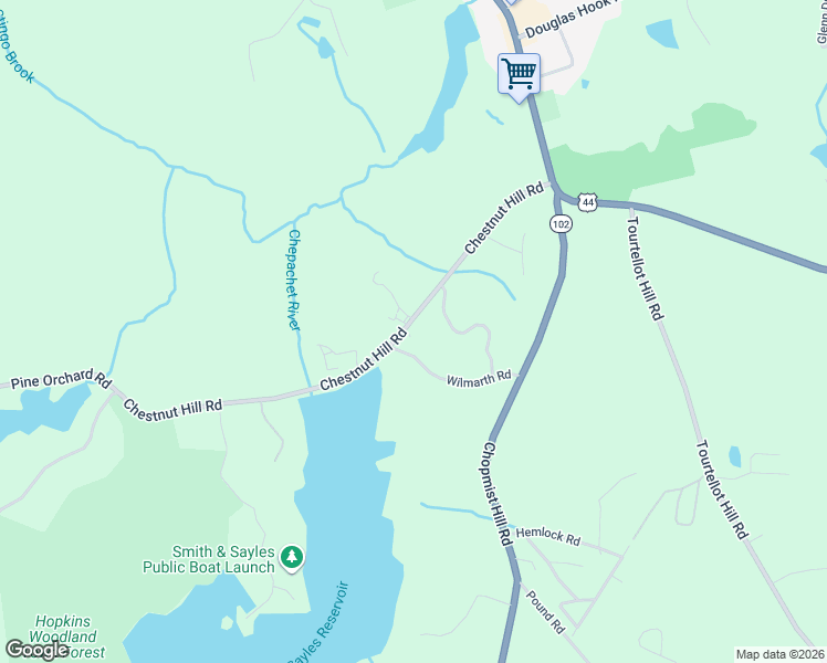 map of restaurants, bars, coffee shops, grocery stores, and more near 86 Chestnut Hill Road in Glocester