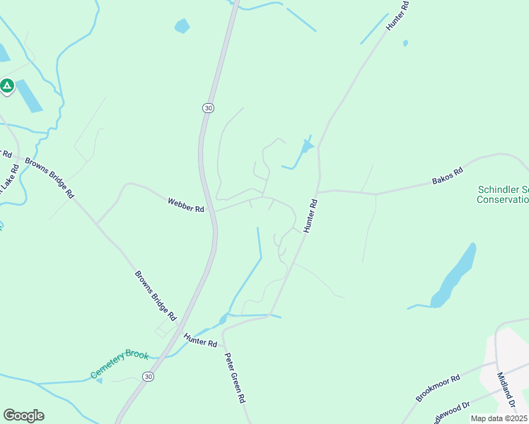 map of restaurants, bars, coffee shops, grocery stores, and more near 4 Overlook Lane in Tolland