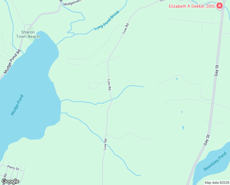 map of restaurants, bars, coffee shops, grocery stores, and more near 216 Low Road in Sharon