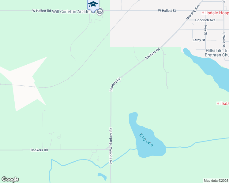 map of restaurants, bars, coffee shops, grocery stores, and more near 1591 Bankers Road in Hillsdale