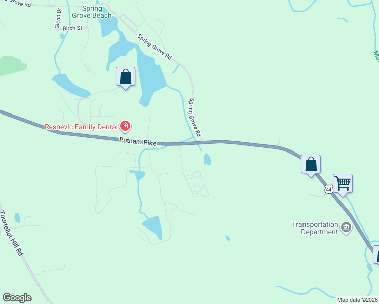 map of restaurants, bars, coffee shops, grocery stores, and more near 16 Terry Lane in Glocester