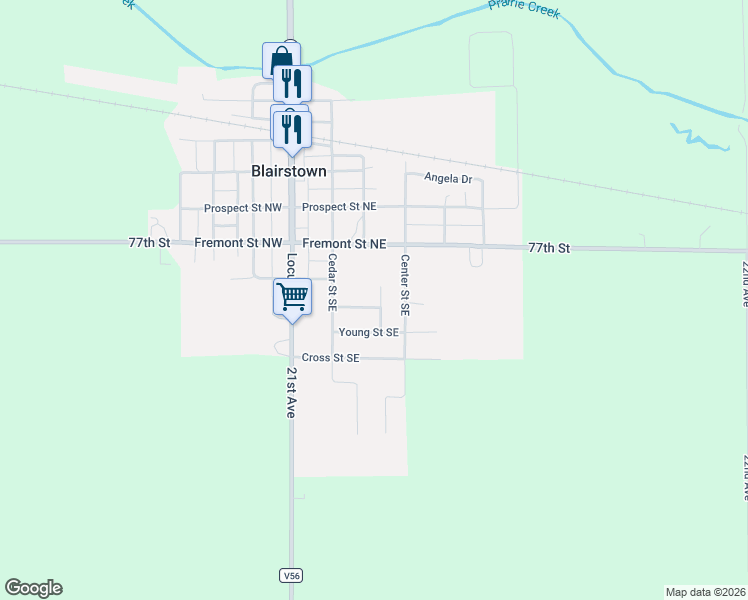 map of restaurants, bars, coffee shops, grocery stores, and more near 310 Charles Street in Blairstown