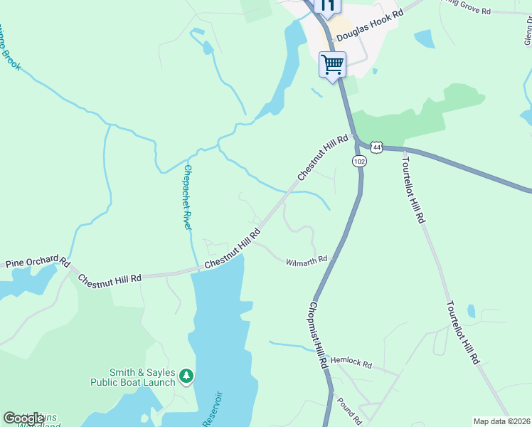 map of restaurants, bars, coffee shops, grocery stores, and more near 86 Chestnut Hill Road in Glocester