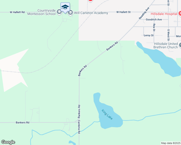 map of restaurants, bars, coffee shops, grocery stores, and more near 1613 Bankers Road in Hillsdale