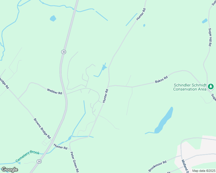 map of restaurants, bars, coffee shops, grocery stores, and more near 101 Hunter Road in Tolland