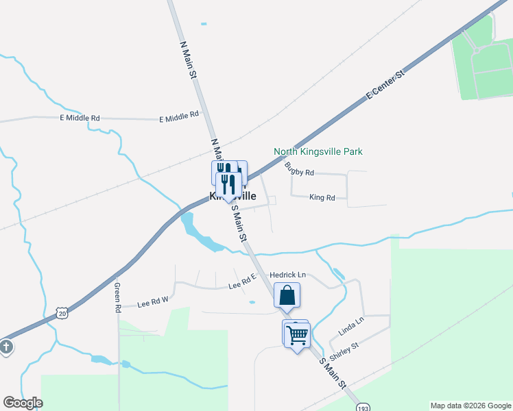map of restaurants, bars, coffee shops, grocery stores, and more near in North Kingsville